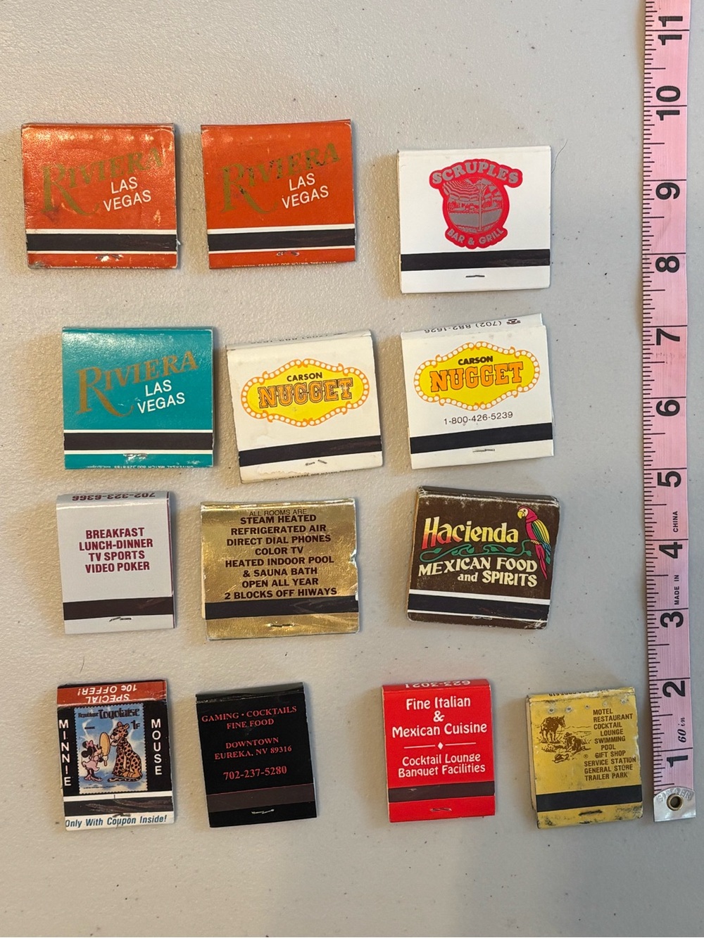 Vintage matchbooks assorted - w/3 Riviera Las Vegas Matchbook set 13